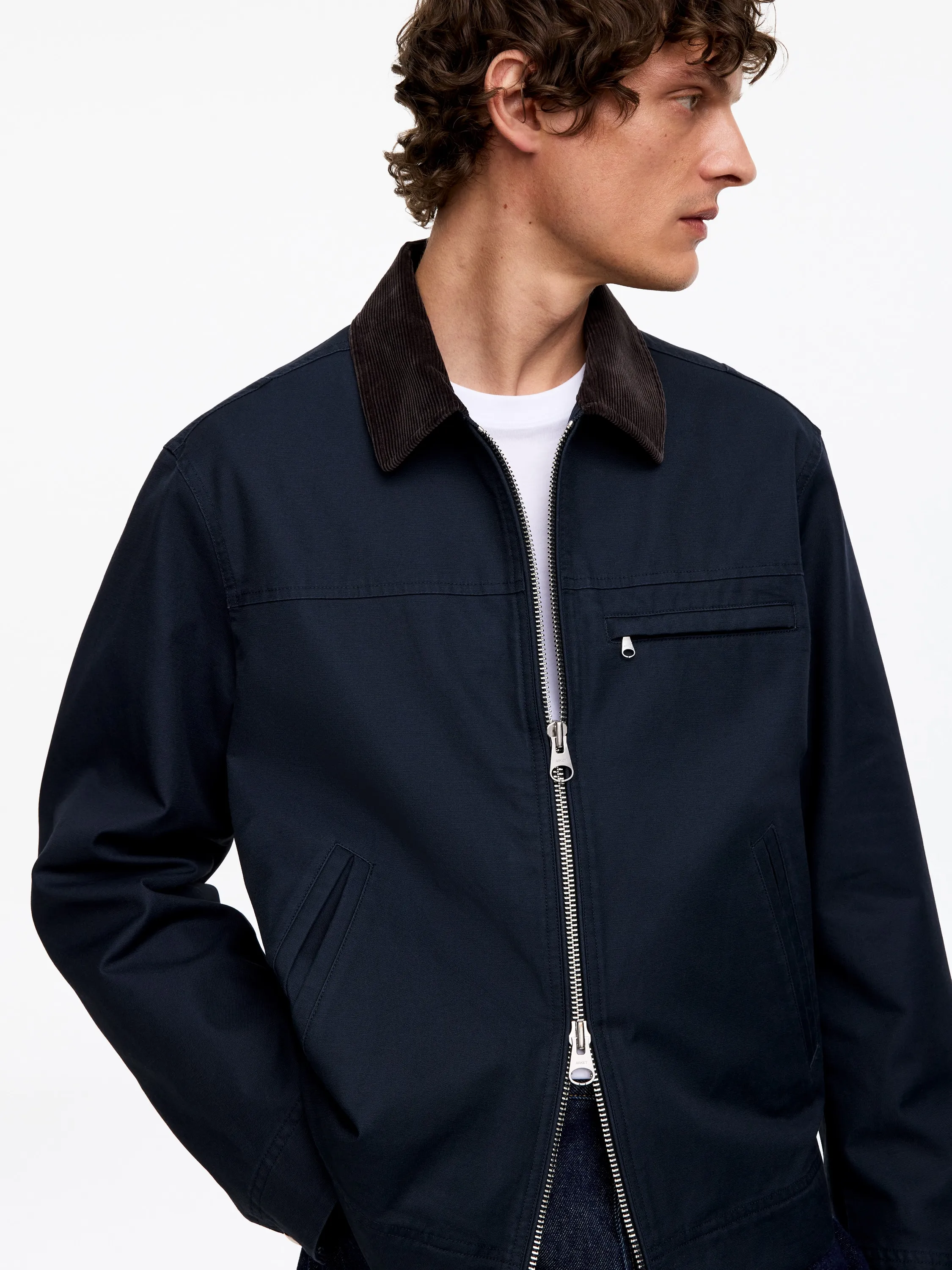 Veste en toile de coton - Bleu foncé