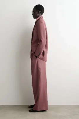BLAZER À BOUTONNAGE SIMPLE EN MÉLANGE DE LIN - BRUN — photo 2