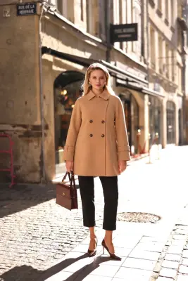 Francine Short Trench Coat - Beige — photo 1