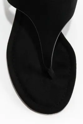 Sandales à talon kitten heel - Noir — photo 2