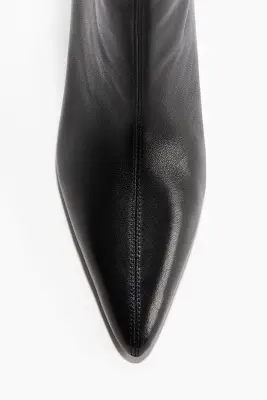 Bottines en cuir - Noir — photo 2
