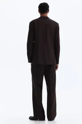 Veste Relaxed Fit à fermeture croisée - Marron — photo 3