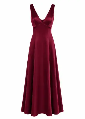Calista Maxi Dress - Bordeaux — photo 2