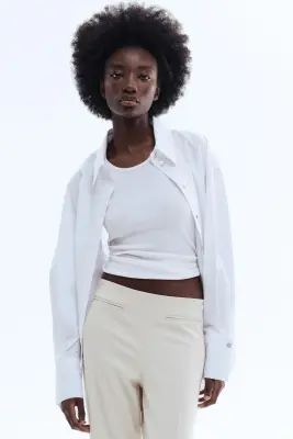 Pantalon bootcut en twill - Beige clair — photo 2