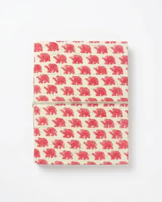 Carnet Indira - Motif Éléphant rose – Mamamushi Studio — photo 4