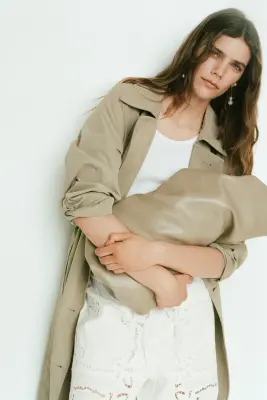 Pantalon ballon avec broderie anglaise - Blanc — photo 2