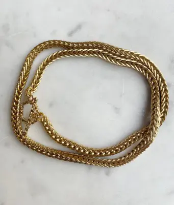 Nouveau ! ROOM SERVICE JEWELRY Chaine Tressée Epi de Blé — photo 4