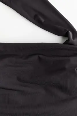Maillot de bain asymétrique paddé - Bleu marine — photo 4