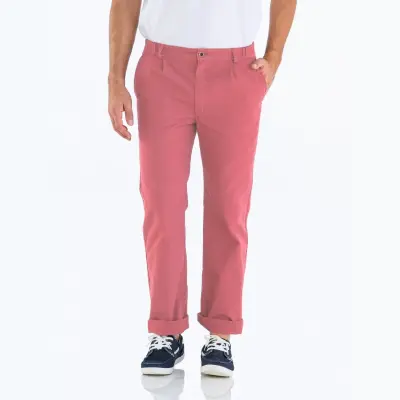 Pornichet, Le vrai pantalon du marin breton en coton bio - Toile Crevette — photo 1