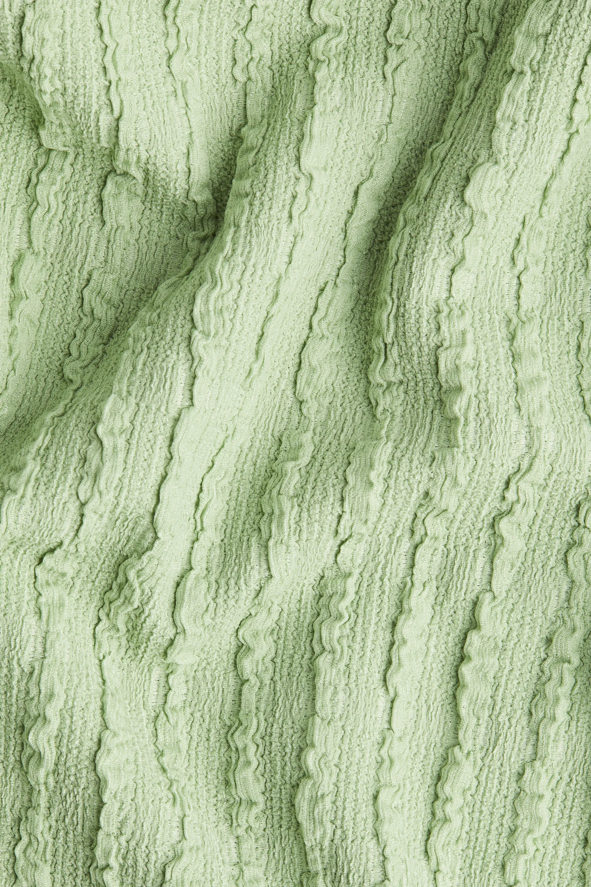 Robe bandeau en jersey texturé - Vert clair