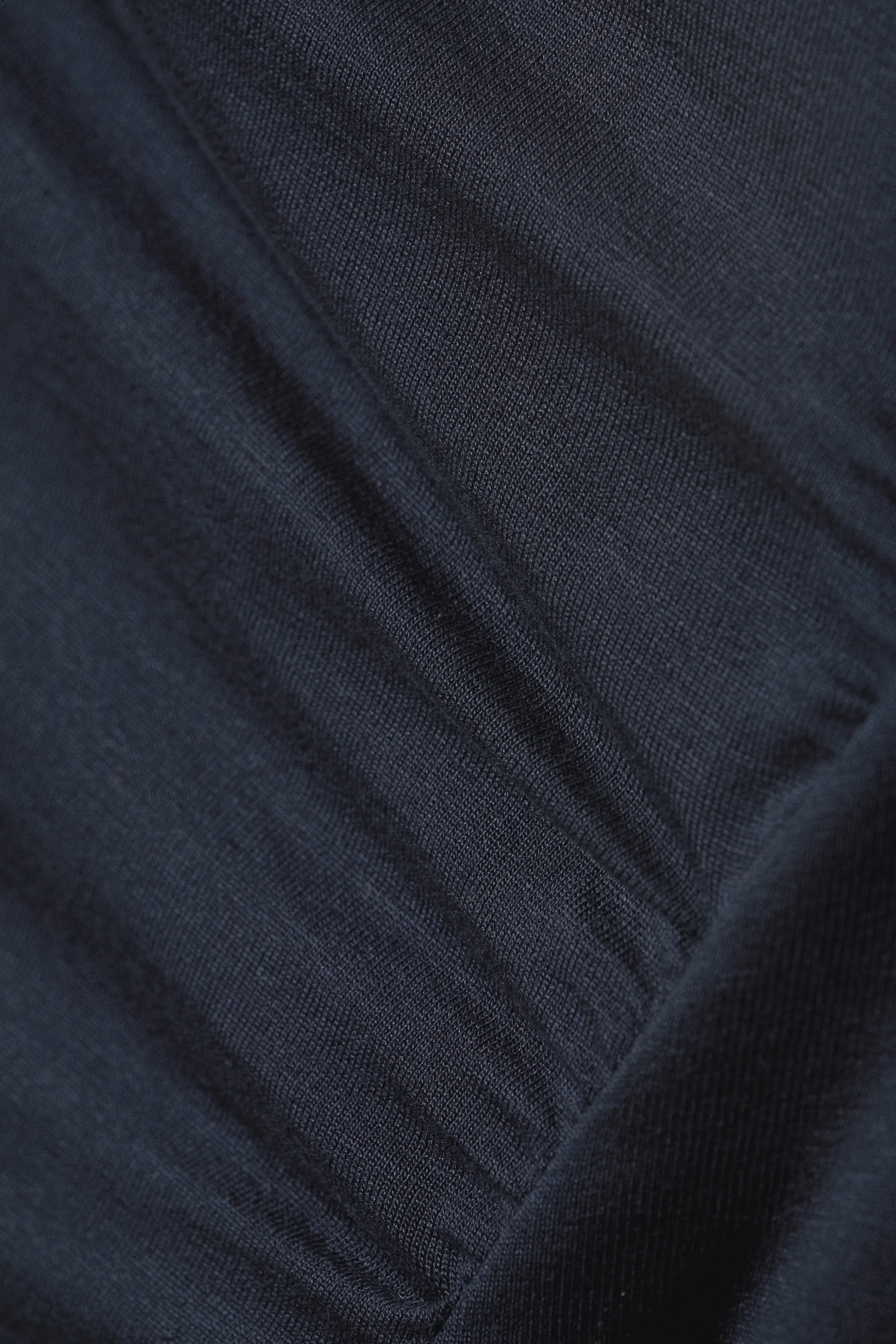 Mini-robe drapée asymétrique - Bleu foncé