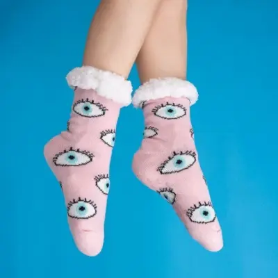 Chaussons fourrés oeil bleu – Coucou Suzette — photo 2