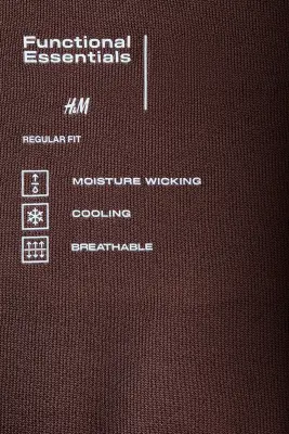 T-shirt Cooling Regular Fit - Marron foncé — photo 5