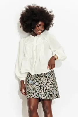 Blouse plissée romantique — photo 4