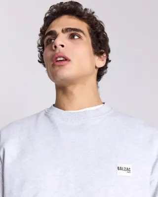 Sweat shirt Hauteville gris chiné clair — photo 2
