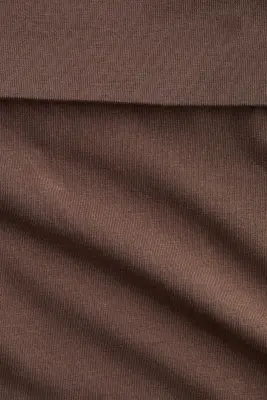 Short moulant en jersey de coton - Marron foncé — photo 2