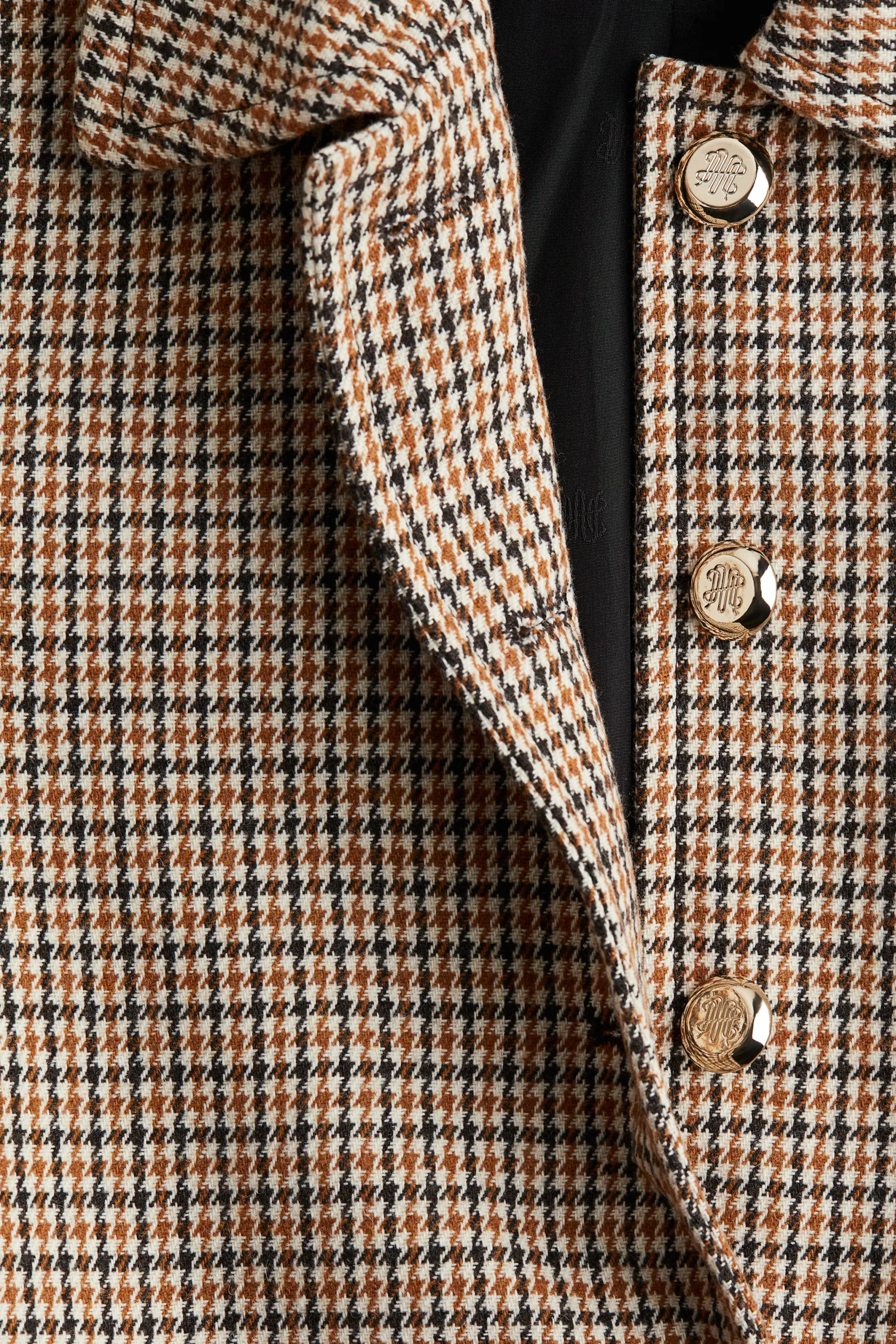 Manteau 3/4 - Beige/motif pied-de-poule