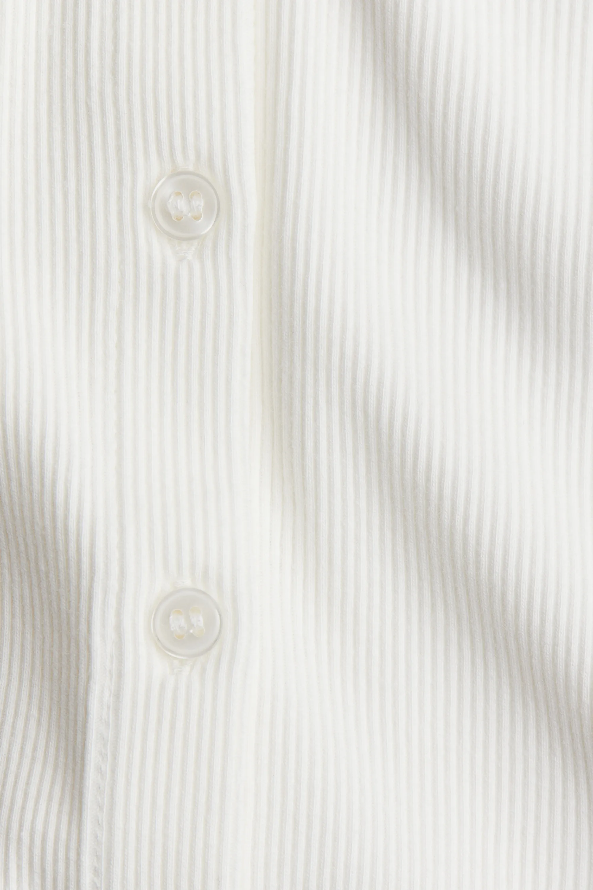 Top côtelé à boutons - Blanc