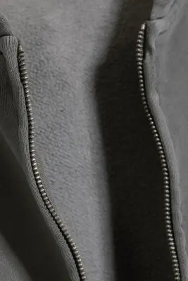 Sweat à capuche ample épais zippé - Gris délavé — photo 3