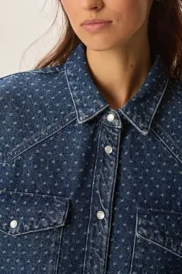 Chemise Lolly Jacquard Middle Blue — photo 2