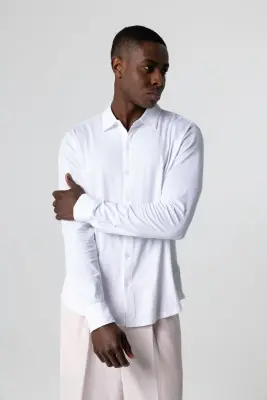 Chemise en coton organique et élasthanne