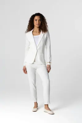 Veste Cream Manches Longues en Viscose / Elasthanne — photo 2
