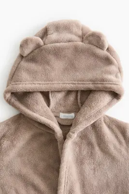 Robe de chambre avec applications - Taupe/ours — photo 2