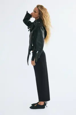 Barrel High Waist Ankle Jeans - Noir denim — photo 3