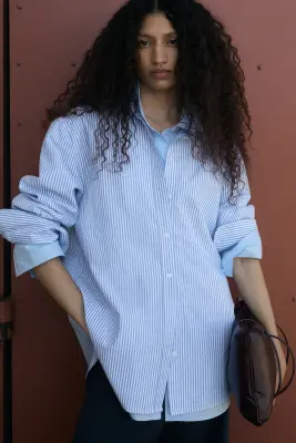 Chemise Oxford - Bleu/rayé — photo 1