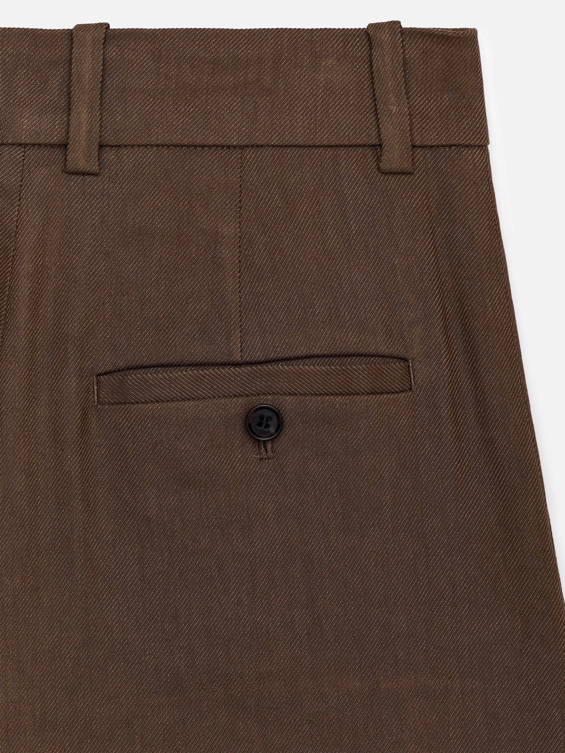 Pantalon tailleur large - Beige foncé
