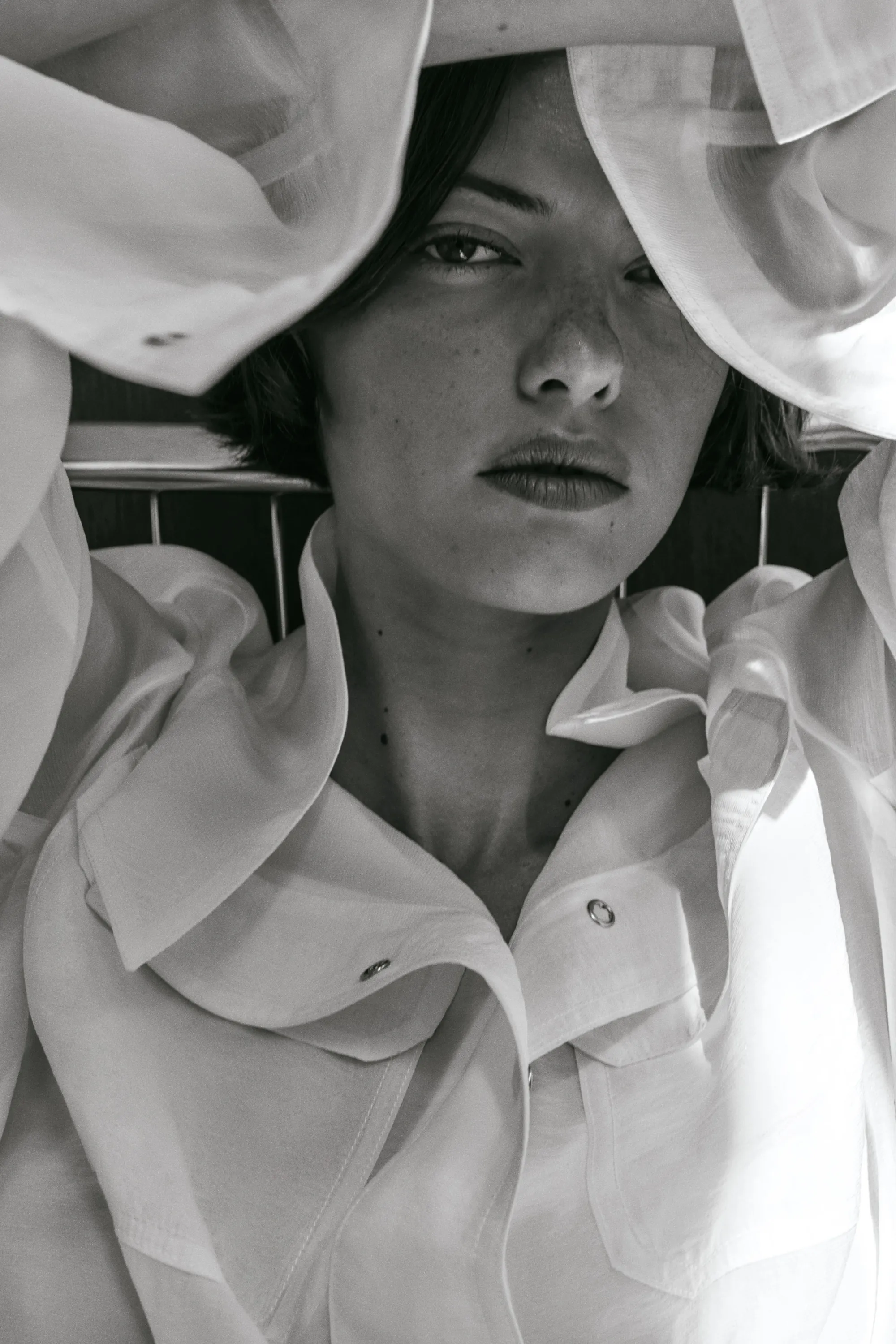 Veste cargo avec ceinture - Blanc