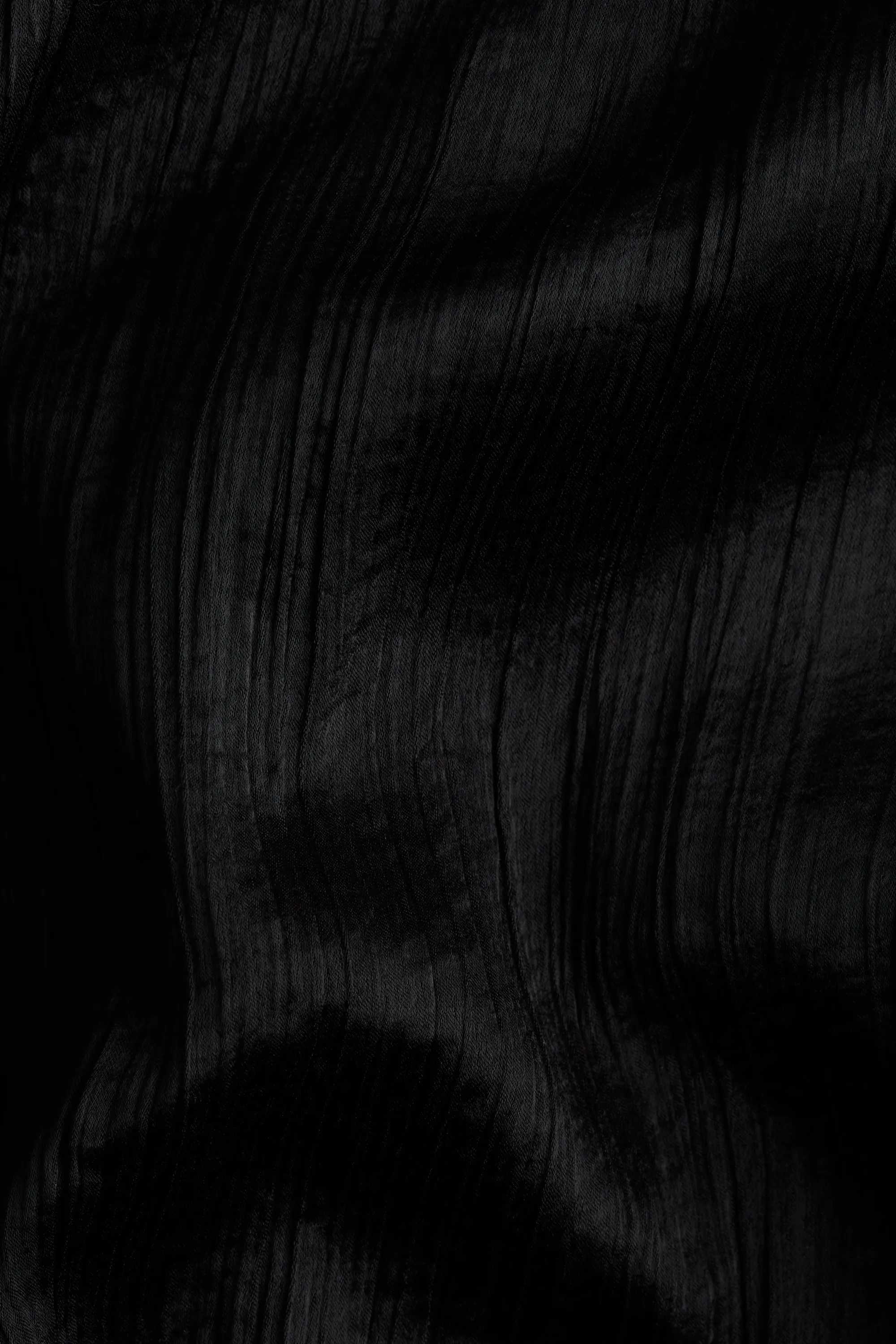 Robe à encolure carrée en crêpe - Noir