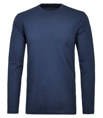 RAGMAN TEE SHIRT ML GRANDE LONGUEUR Marine — photo 2