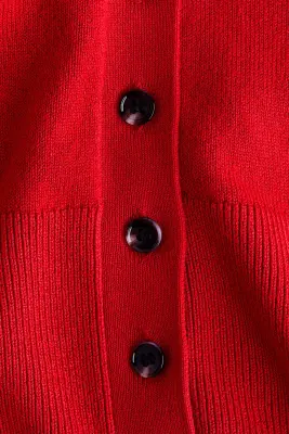 Gilet en maille fine - Rouge — photo 5