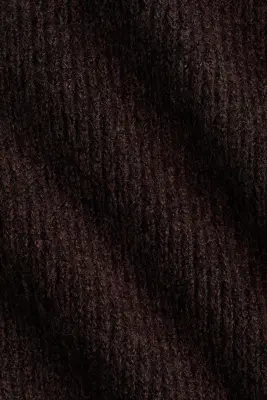 Pull oversize à encolure bateau - Marron foncé — photo 2