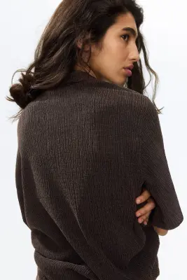 Polo froissé - Marron foncé — photo 2
