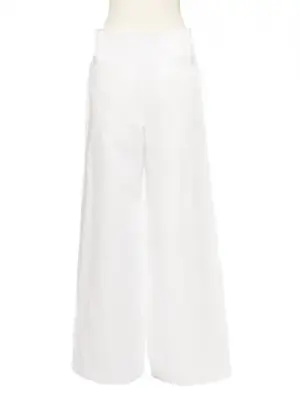 Pantalon long en lin et coton blanc Prix boutique boutique 245€ Taille 36/38 — photo 1