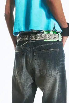 Jean bootcut regular taille basse Boo Bootleg - Morbid Blue - Bleu foncé — photo 3