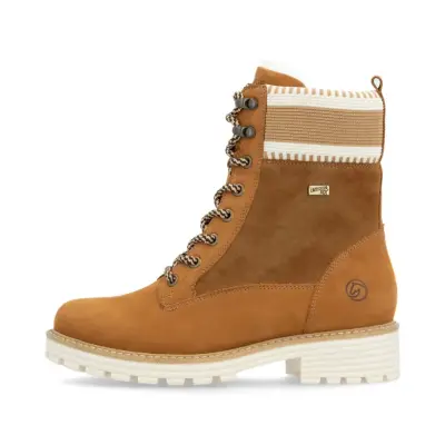 Bottines Remonte D0W72-22 Camel - Cuir Suédé Lacets Zip Grande Pointure Femme — photo 2