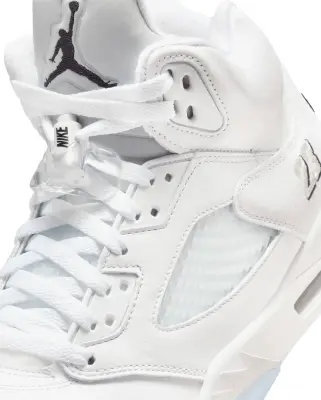 Air Jordan 5 Retro OG GS White Black Metallic Silver — photo 4