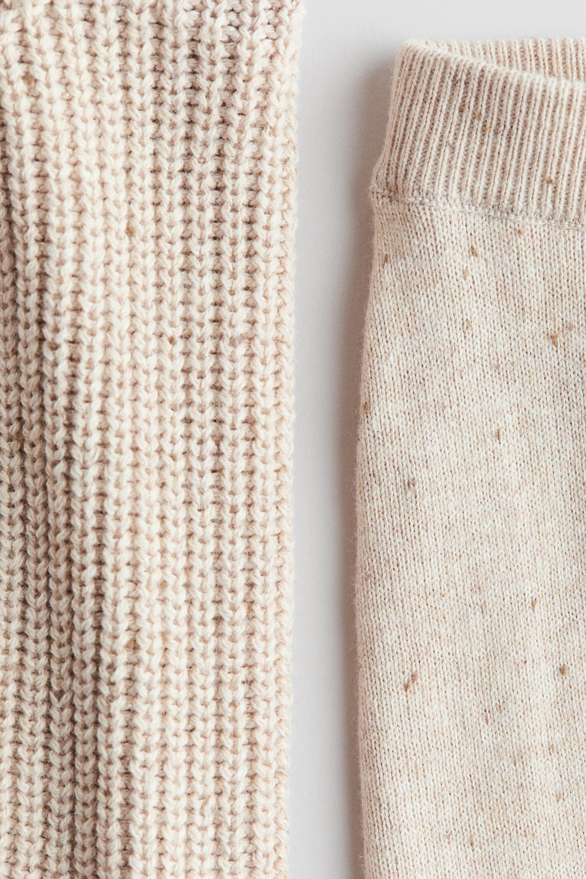Ensemble 2 pièces pull et pantalon en coton - Beige clair