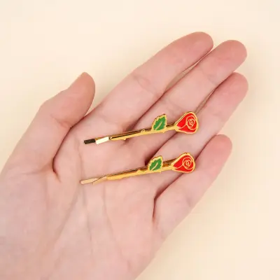 Duo de barrettes fines Roses Coucou Suzette — photo 5