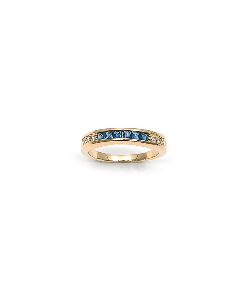 Bague 45689 alliance oz bleu saphir blanc 5235por-58