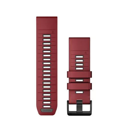 Bracelet Garmin Quickfit 26mm silicone rouge marsala / graphite 010-13393-06