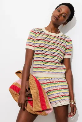 Pull rayé en crochet — photo 2
