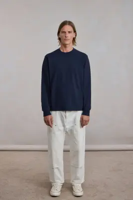 T-shirt 'Chuuunky Tee' Manches Longues - Bleu Marine — photo 2