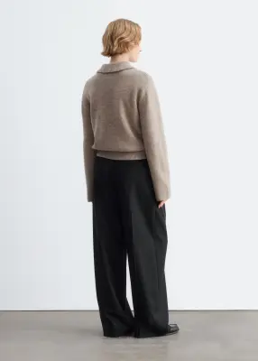 Pull à col volanté - Beige — photo 3