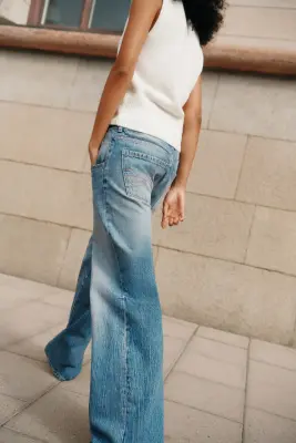 Baggy Low Waist Jeans - Bleu denim — photo 4