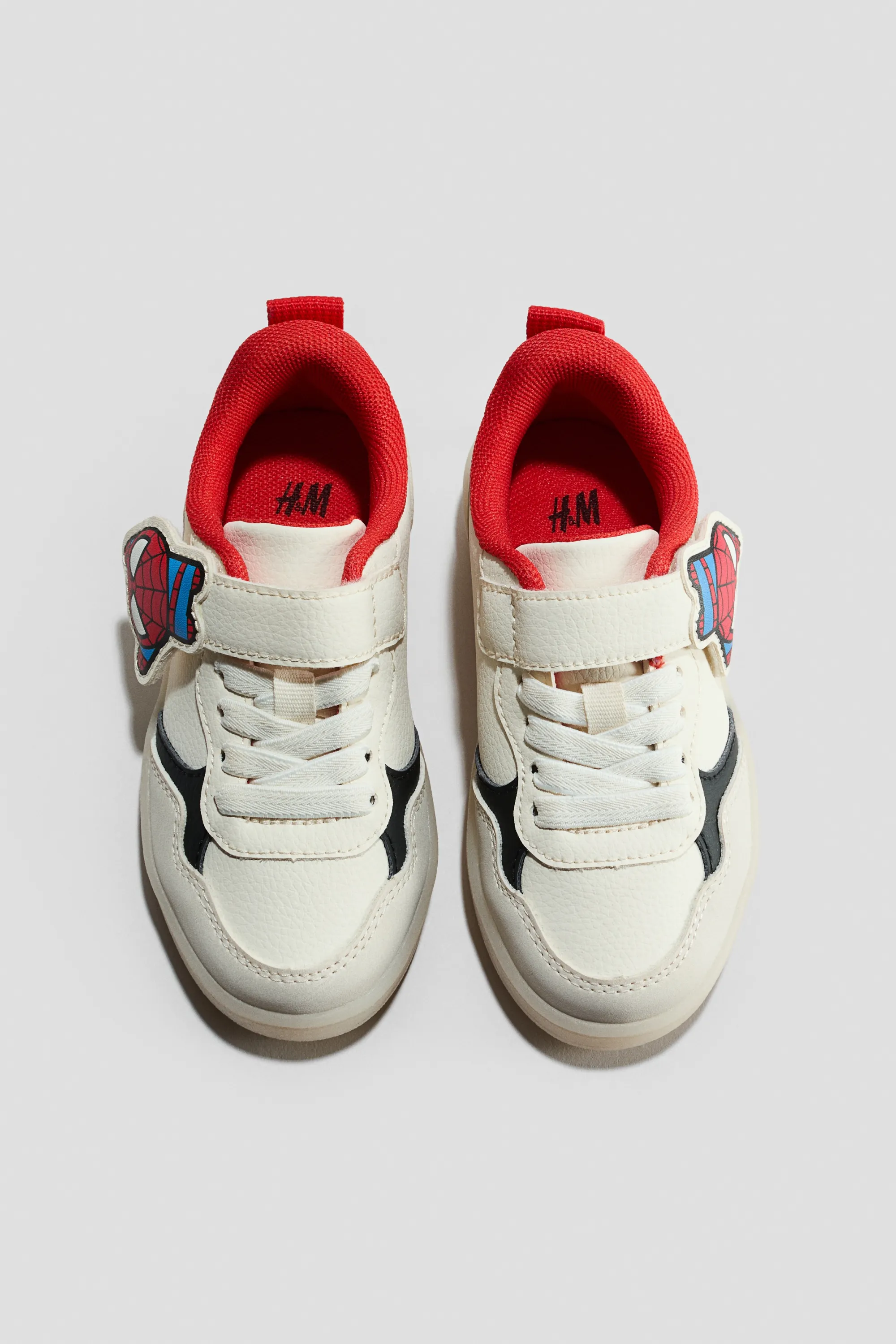 Sneakers à motifs avec semelle clignotante - Crème/Spider-Man