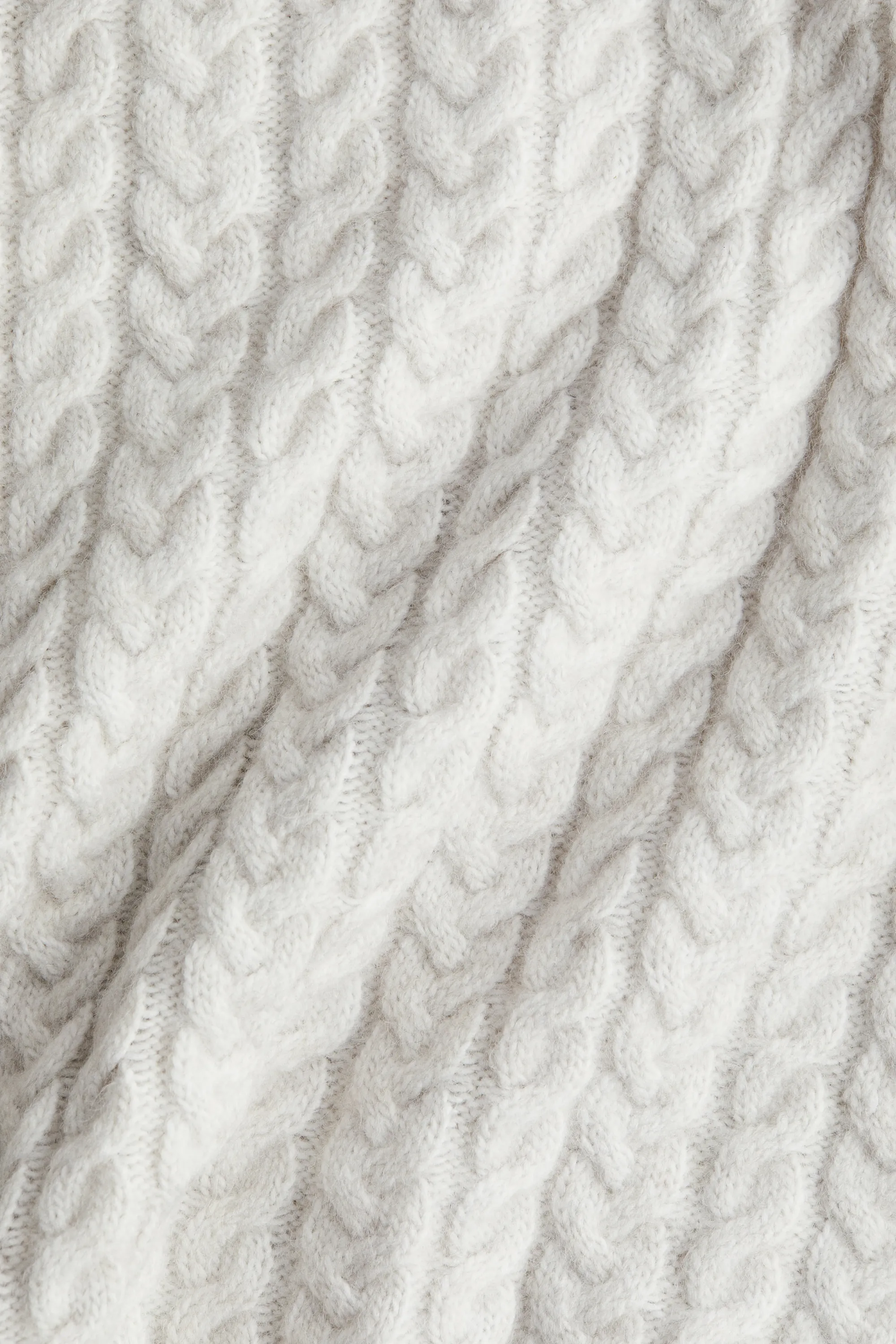 Pull en maille torsadée - Gris clair